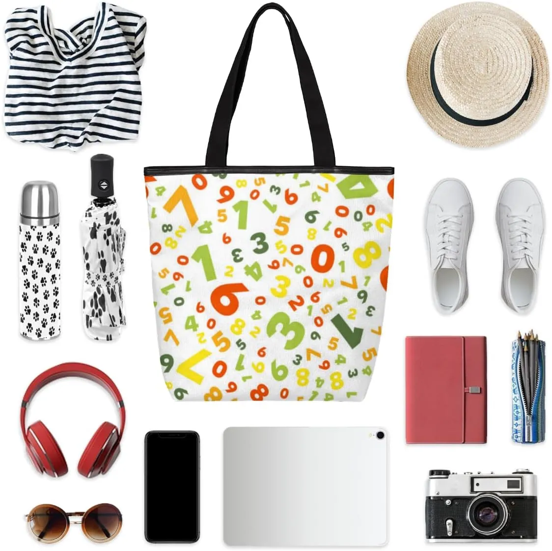 Tavisto Canvas Tote Bag,Blue Sky Peach Blossom Grocery Shopping Bags 11"x13.6"x4" Durable
