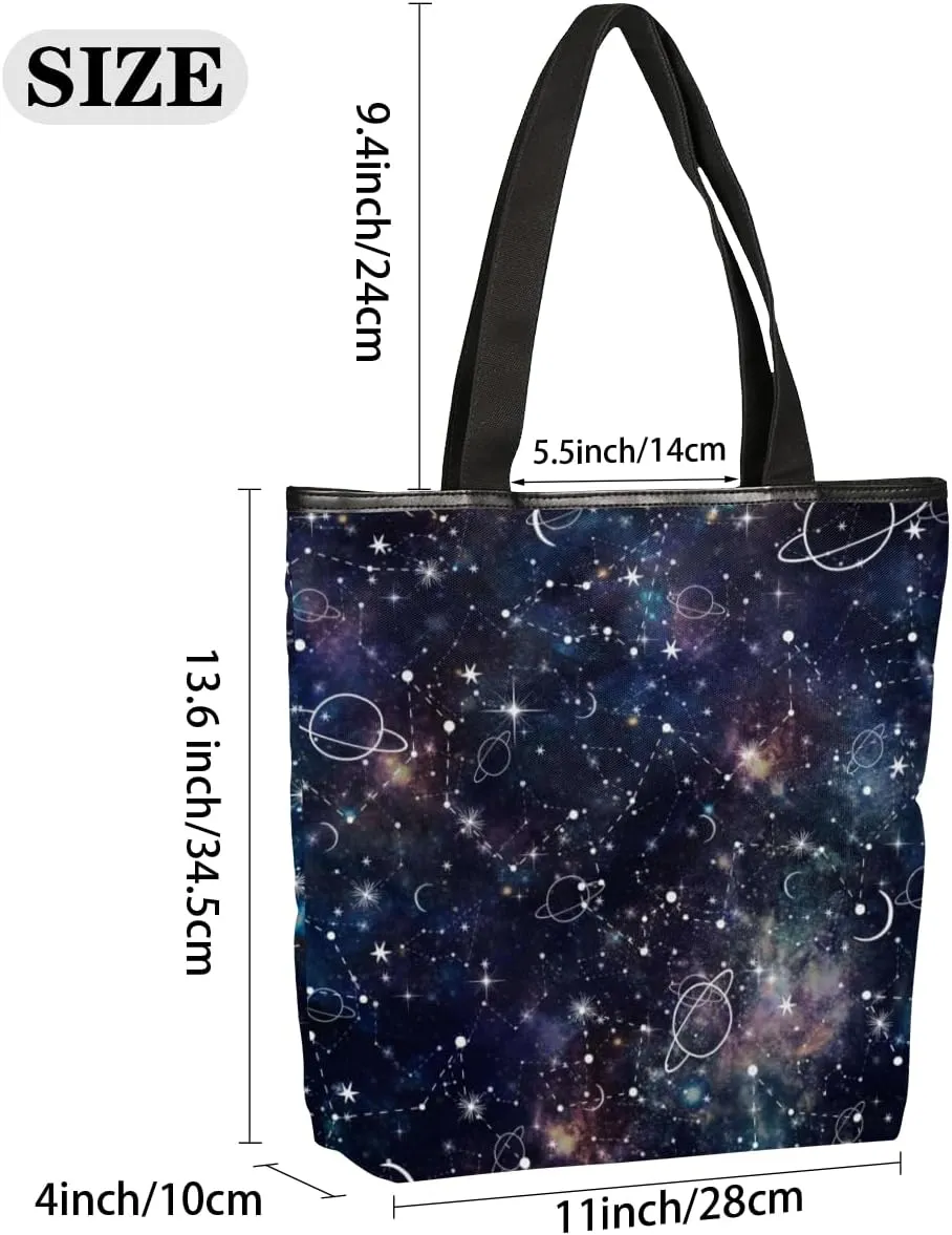 Tavisto Canvas Tote Bag,Nerdy Frog Grocery Shopping Bags 11"x13.6"x4" Durable
