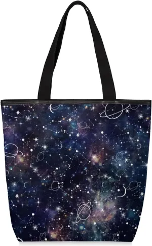 Tavisto Canvas Tote Bag,Nerdy Frog Grocery Shopping Bags 11"x13.6"x4" Durable
