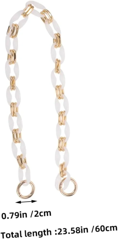 TEHAUX 2pcs French Retro Bag Chain Accessories Bag Shoulder Chain Decorative for Purse