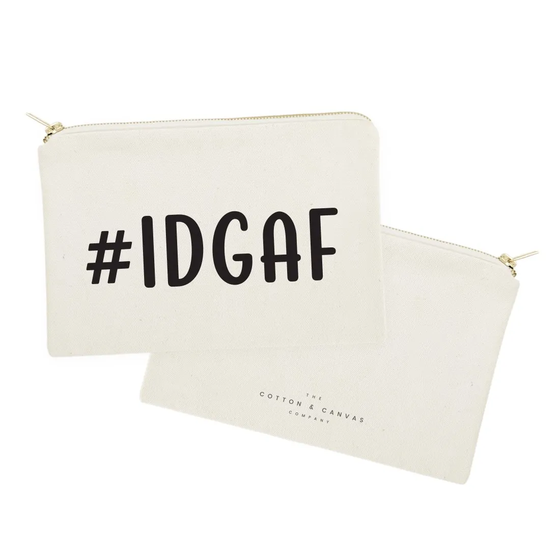 The Cotton & Canvas Co. #IDGAF Cosmetic Bag and Travel Make Up Pouch