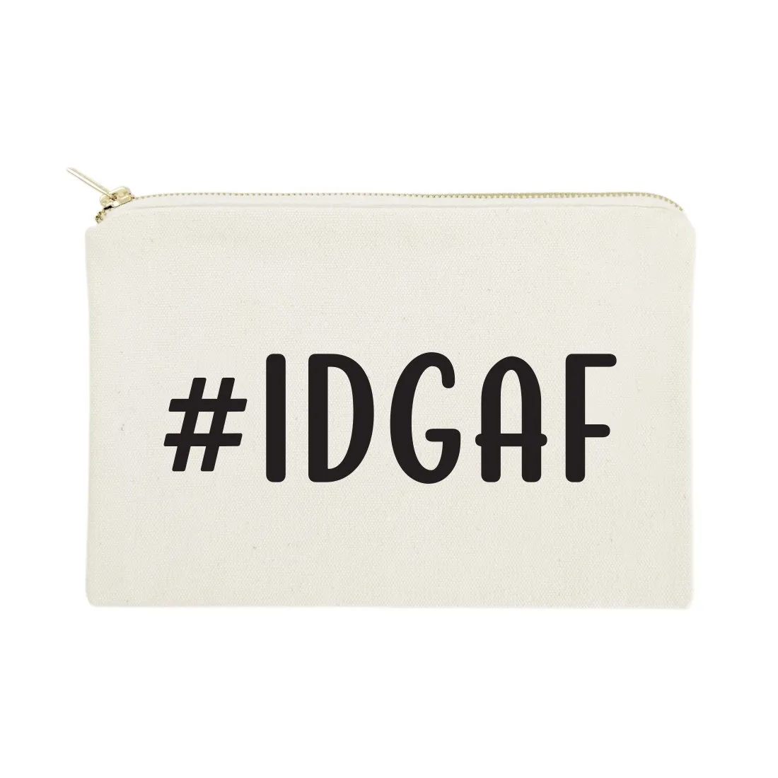 The Cotton & Canvas Co. #IDGAF Cosmetic Bag and Travel Make Up Pouch