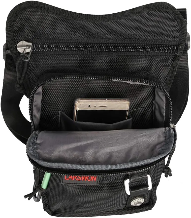 Thigh Pack, Larswon Leg Bag Thigh Pouch Bag Tactical Waist Bag Motorcycle Bag Waterproof