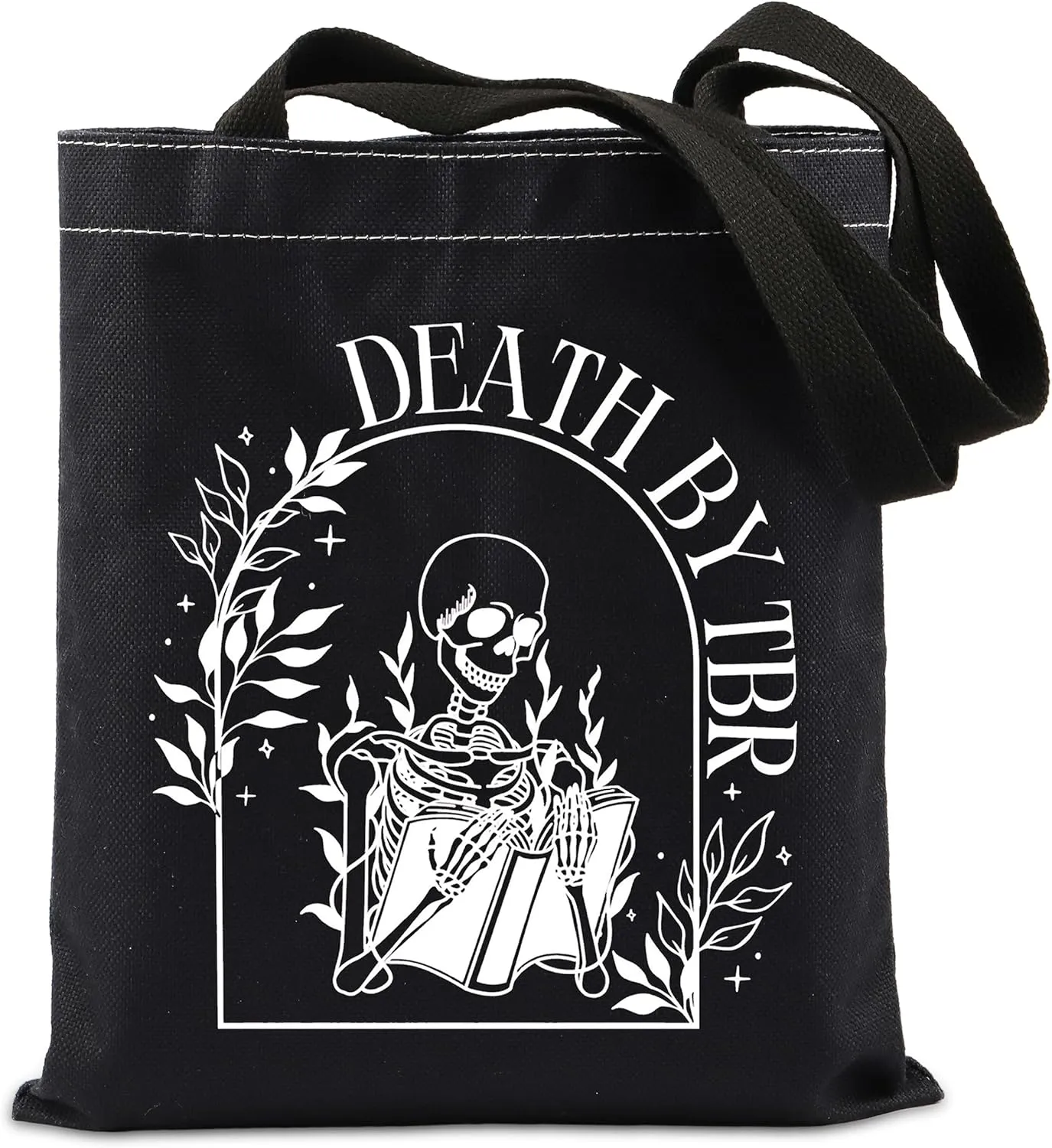 TIIMG Death By To Be Read Tote Bag Romance Reader Gift Book Club Librarian Handbag Literature Gift