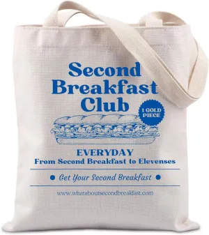 TIIMG Movie Inspired Gift Second Breakfast Club Gift Book Lovers Literature Themed Bookish Tote Bag