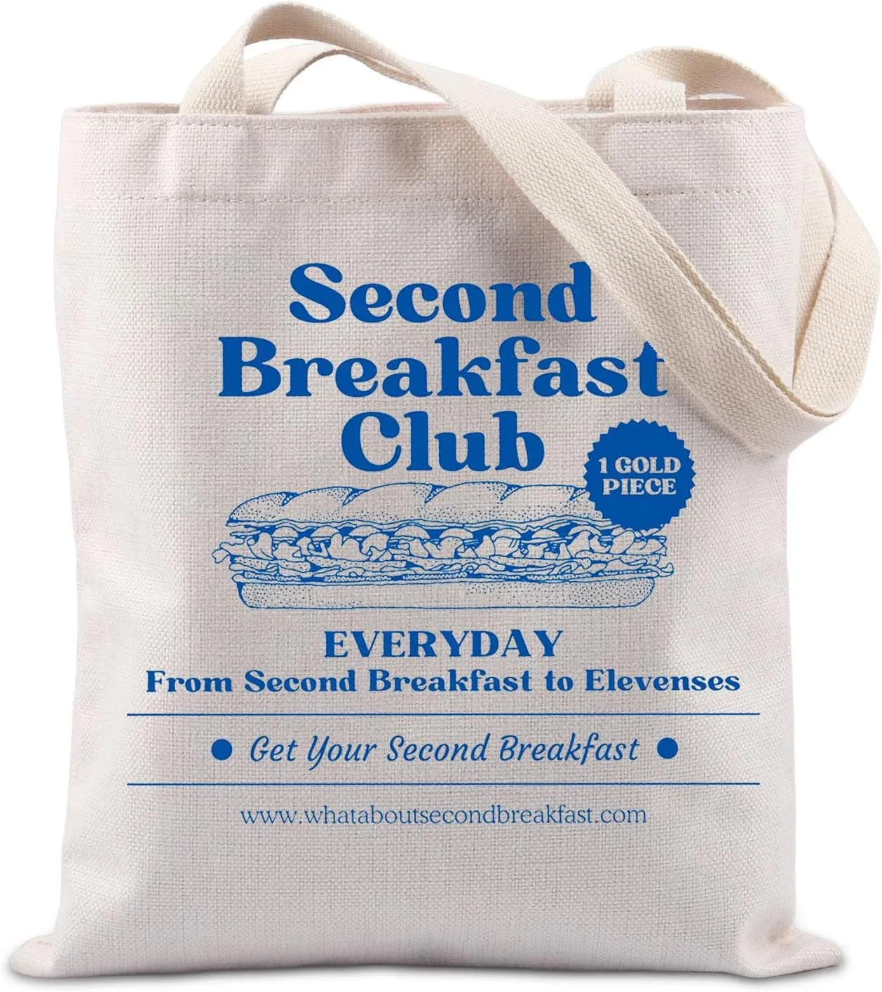TIIMG Movie Inspired Gift Second Breakfast Club Gift Book Lovers Literature Themed Bookish Tote Bag