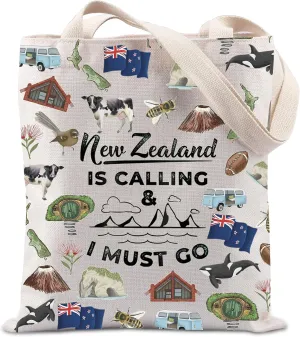 TIIMG New Zealand Inspired Gift Lover Tote Bag - New Zealand Is Calling And I Must Go