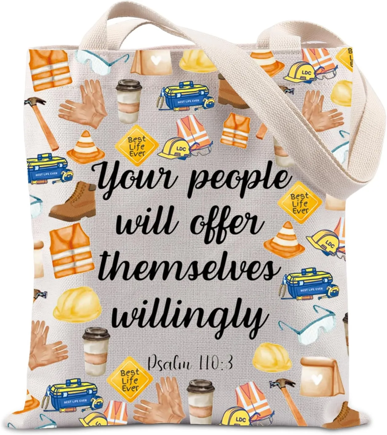 TIIMG Offer Themselves Willingly Gift Religion Jesus Gift JW Pioneer Gift Jehovah's Witnesses Gift Tote Bag