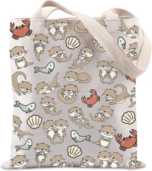 TIIMG Otter Tote Bag Sea Animals Gift Sea Otter Gifts Animal Otter Lovers Gifts Otter Pendant Handbag Otter Gifts