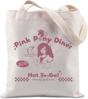 TIIMG Pink Diner Tote Bag - Music Lover Gift for Singer & Pop Fans