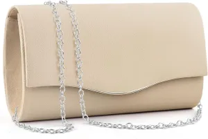 TINDTOP Clutch Purses for Women, Formal Evening Bags Suede Shoulder Envelope Party Handbags Wedding Cocktail Prom Clutches