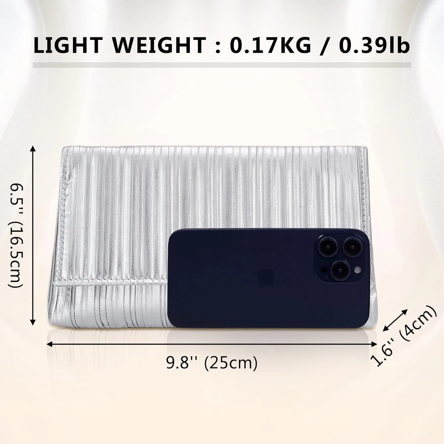 Tmore Clutch Purses for Women PU Leather Clutch Bag with Chain Handbags Soft Pleated Evening Bag