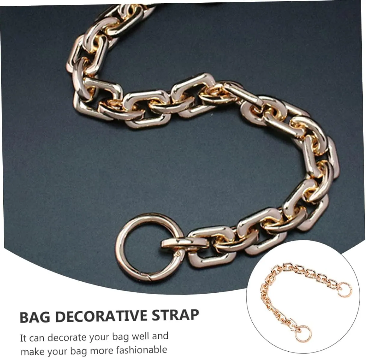 Tofficu Replacement Bag Chain Zinc Alloy Chain Fashion Handbag Strap for Women