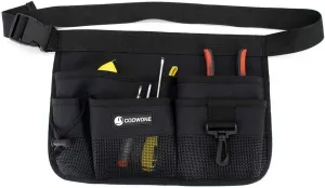 Tool Belts for Men, Florist Tool Bag, Utility Garden Tool Belt, Gardening Tool Pouch, Woodwork, Florists, Construction, Carpenter, DIY, with 7 Pockets, Adjustable Waist Tool Pouches (Black)