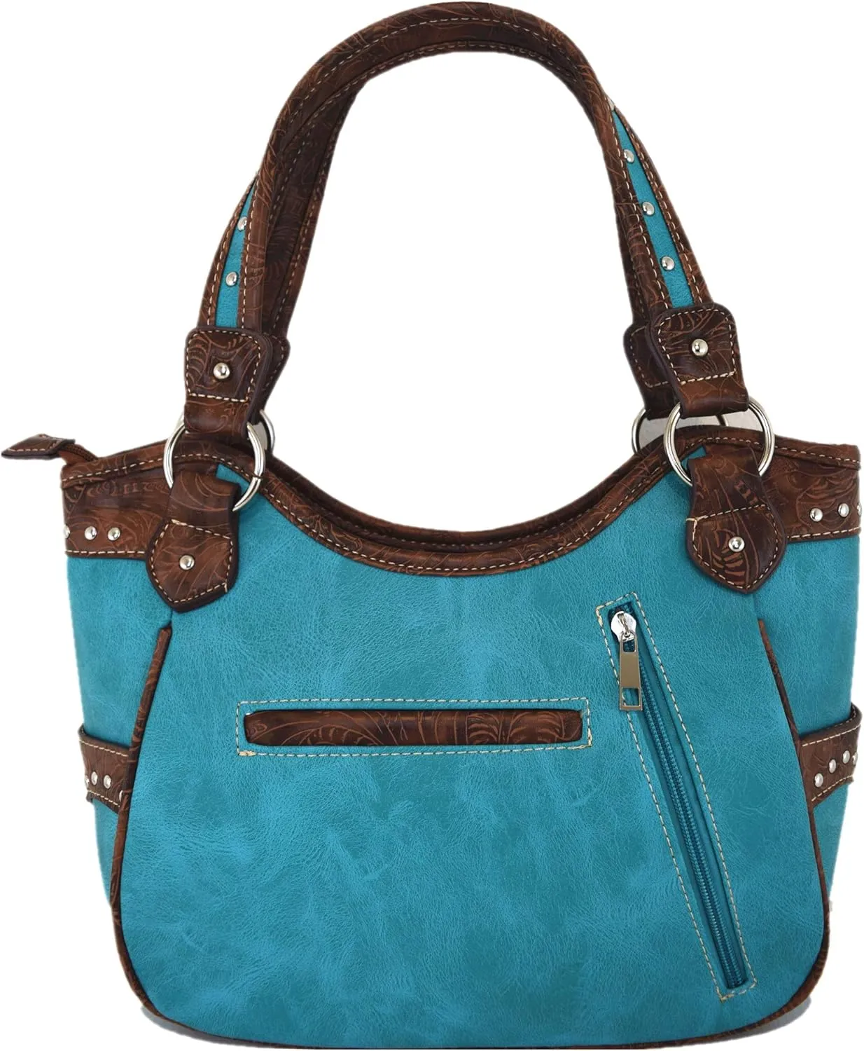 Tooled Leather Laser Cut Western Style Horse Cowgirl Purse Country Totes Women Handbag Everyday Shoulder Bags Wallet Set