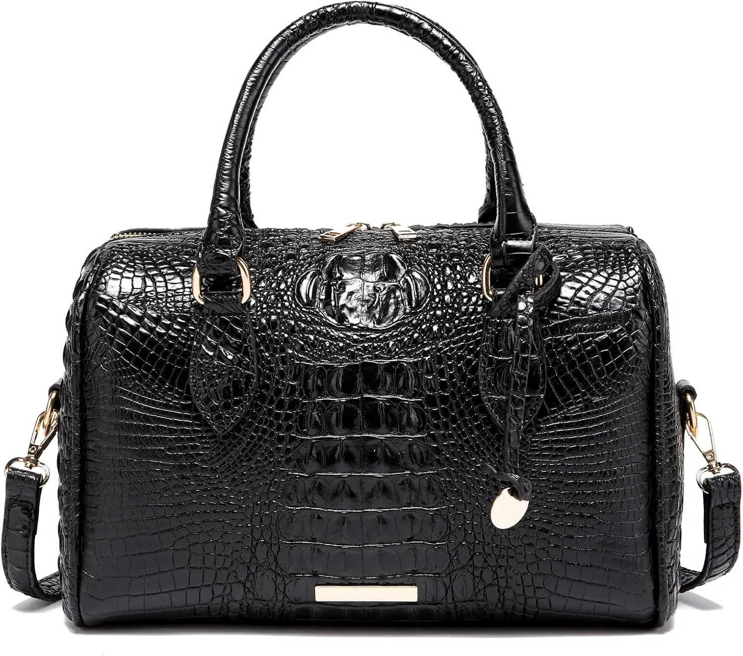 Top-Handle Crocodile Purses For Women Crossbody Leather Bags Trendy Large Capacity Tote with Shoulder Strap