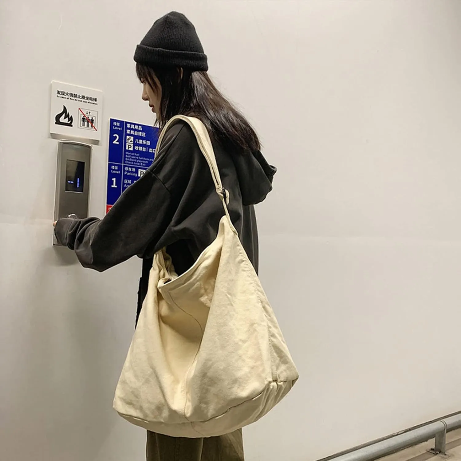 Tote bag for woman casual canvas bag female large capacity handbag men and women shoulder bag