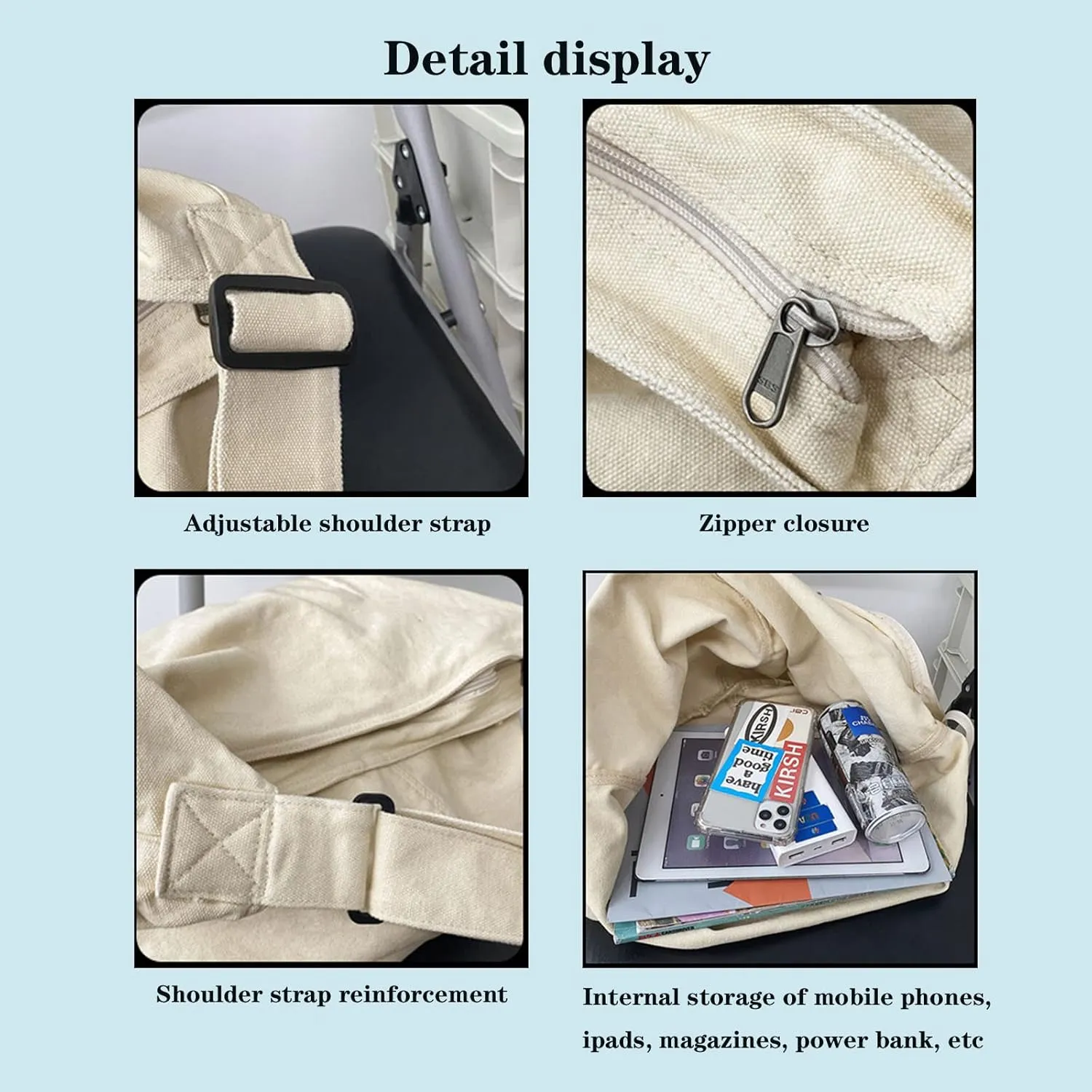 Tote bag for woman casual canvas bag female large capacity handbag men and women shoulder bag