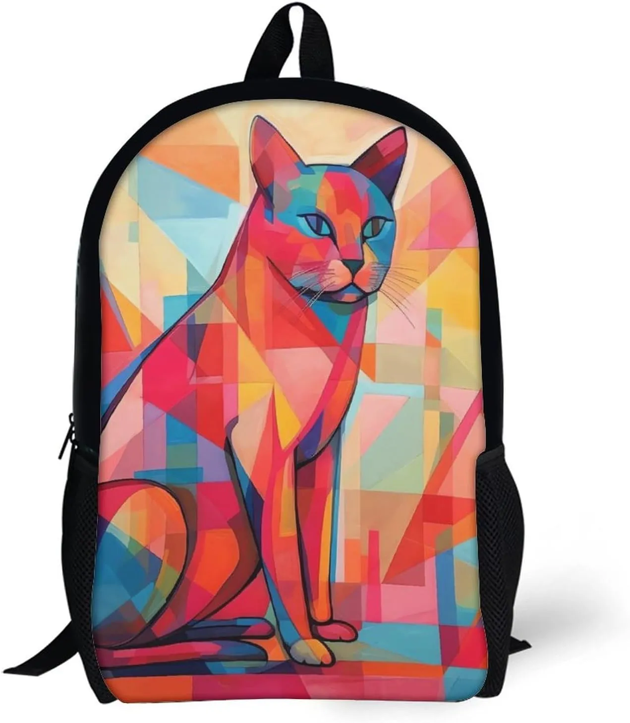 Travel Backpack for Men Women Daypack Mid Century Modern Art Cat Laptop Backpack Computer Bag Business Work Bag for Work