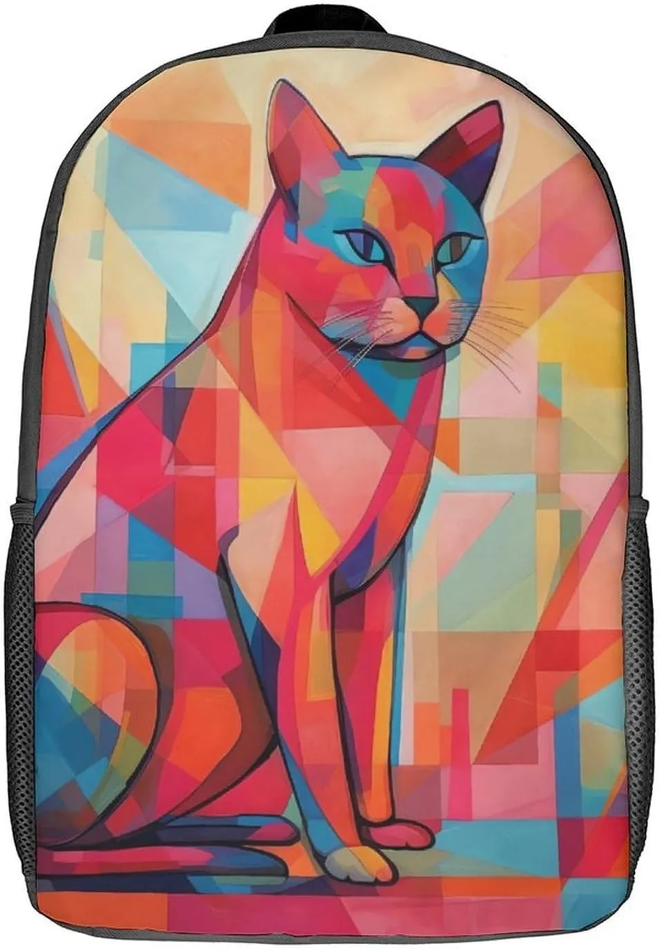 Travel Backpack for Men Women Daypack Mid Century Modern Art Cat Laptop Backpack Computer Bag Business Work Bag for Work