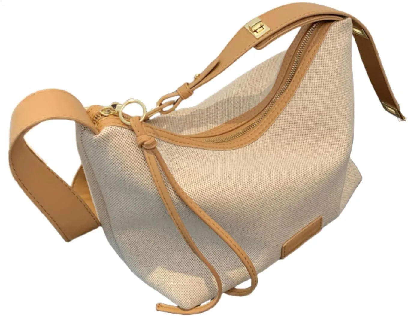 Trendy Women's Large Capacity Canvas Crossbody Bag with Adjustable Strap, Buckle & Zip Design,Festive Gifting