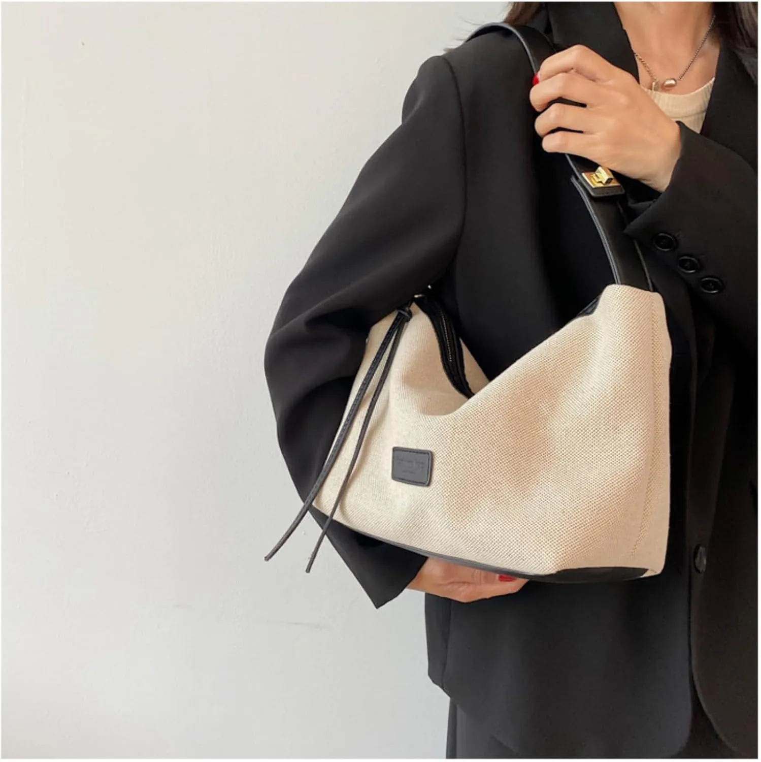 Trendy Women's Large Capacity Canvas Crossbody Bag with Adjustable Strap, Buckle & Zip Design,Festive Gifting