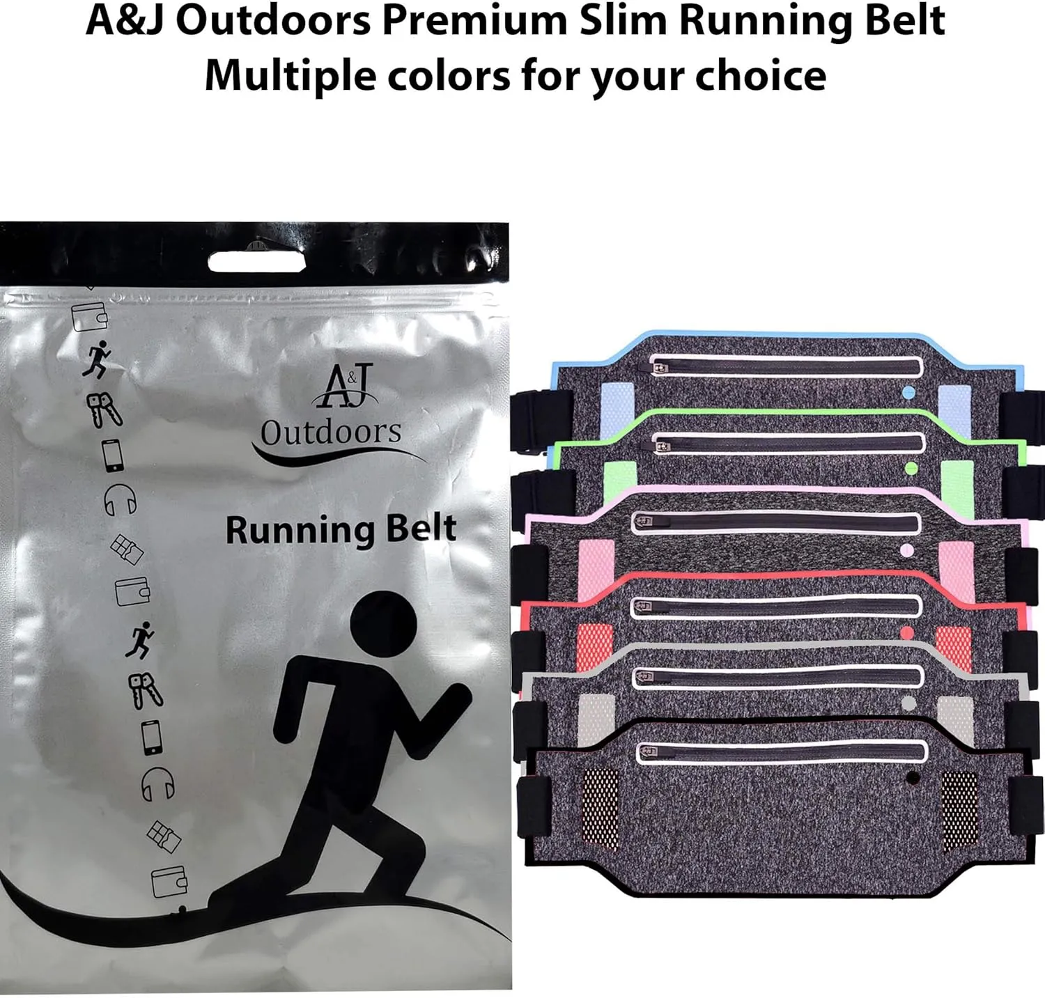 Ultra-thin Water Resistant Running Belt/Fannie Pack for Women and Men, Expandable Phone Belt to Hold Cell Phones, Cards, and Money. Ideal Waist Bag Waist Pack for Travel, Sports and Yoga (Pink)
