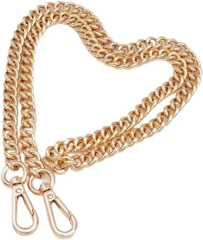 Upscale Replacement Purse Chain 47", Wide 13mm Chunky Aluminum Metal Purse Chain Strap Replacement for Dionysus Cross-Body Bag Shoulder Bag Handbag Chain with Alloy Buckles(Gold)