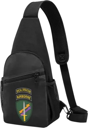 Us Civil Affairs And Psychological Operations Command Airborne Adjustable Fanny Pack Waist Bag For Travel Sports