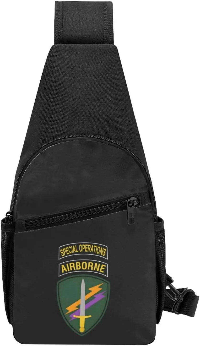 Us Civil Affairs And Psychological Operations Command Airborne Adjustable Fanny Pack Waist Bag For Travel Sports