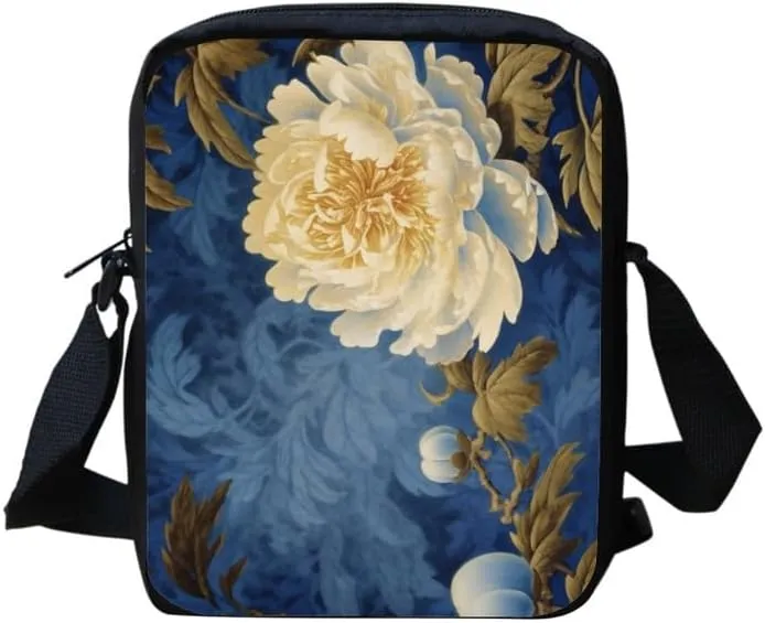 Uskorhein Boho Hawaii Butterfly Cow Small Soft Pebbled Real Leather Crossbody Handbags Purses Zip Premium Sling Crossover