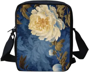 Uskorhein Boho Hawaii Butterfly Cow Small Soft Pebbled Real Leather Crossbody Handbags Purses Zip Premium Sling Crossover