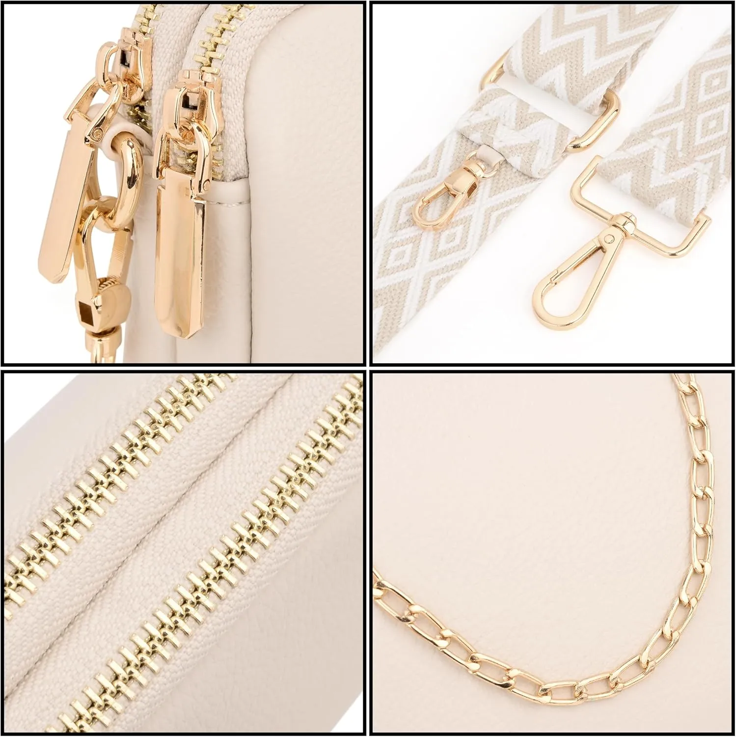 UTO Small Crossbody Bags for Women 3 in 1 Trendy Belt Purse Fashion Designer Mini Cute Sling Fanny Chest Pack