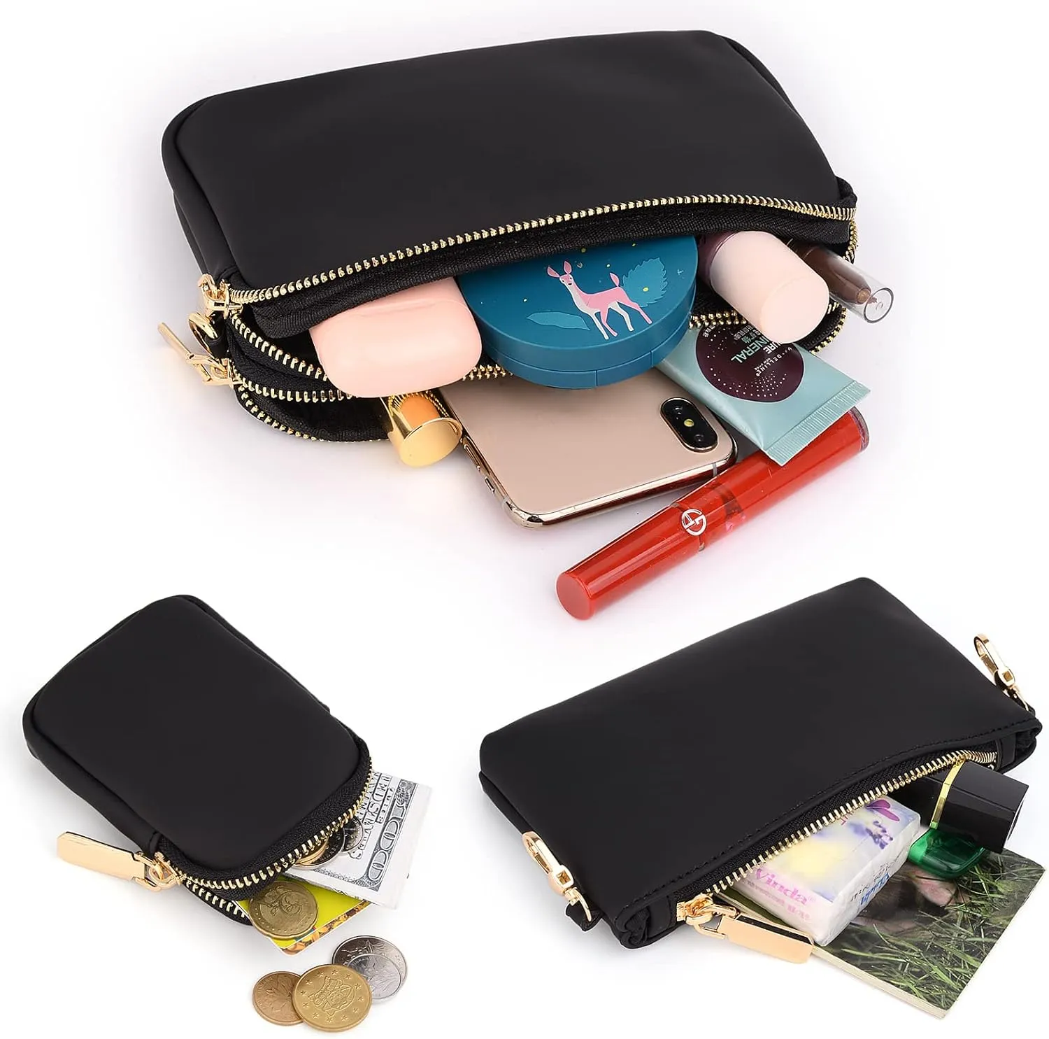 UTO Small Crossbody Bags for Women 3 in 1 Trendy Belt Purse Fashion Designer Mini Cute Sling Fanny Chest Pack