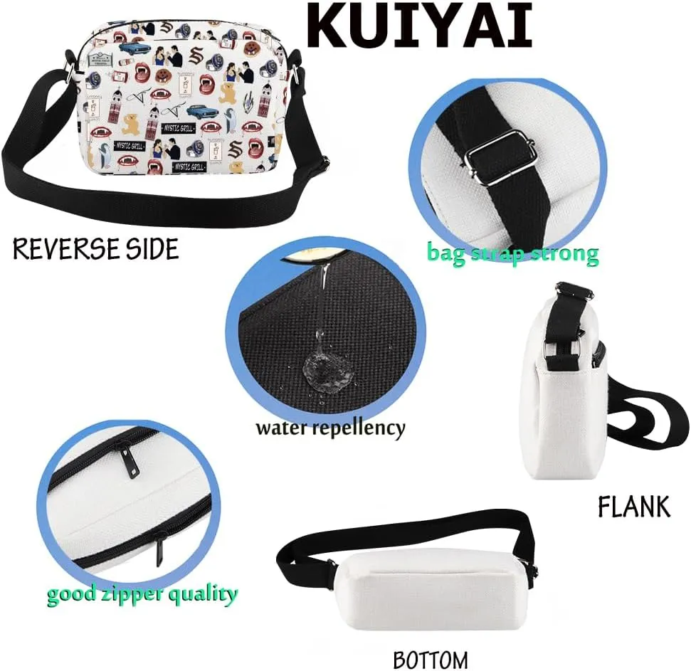 Vampire TV Show Inspired Crossbody Purse Bag TVD Enthusiasts Carry-on Bag Vampire Gift Mystic Falls Virginia Est 01864 Gift