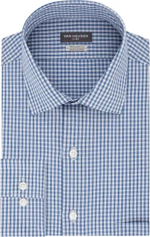 Van Heusen Men's Dress Shirt Regular Fit Flex Collar Check