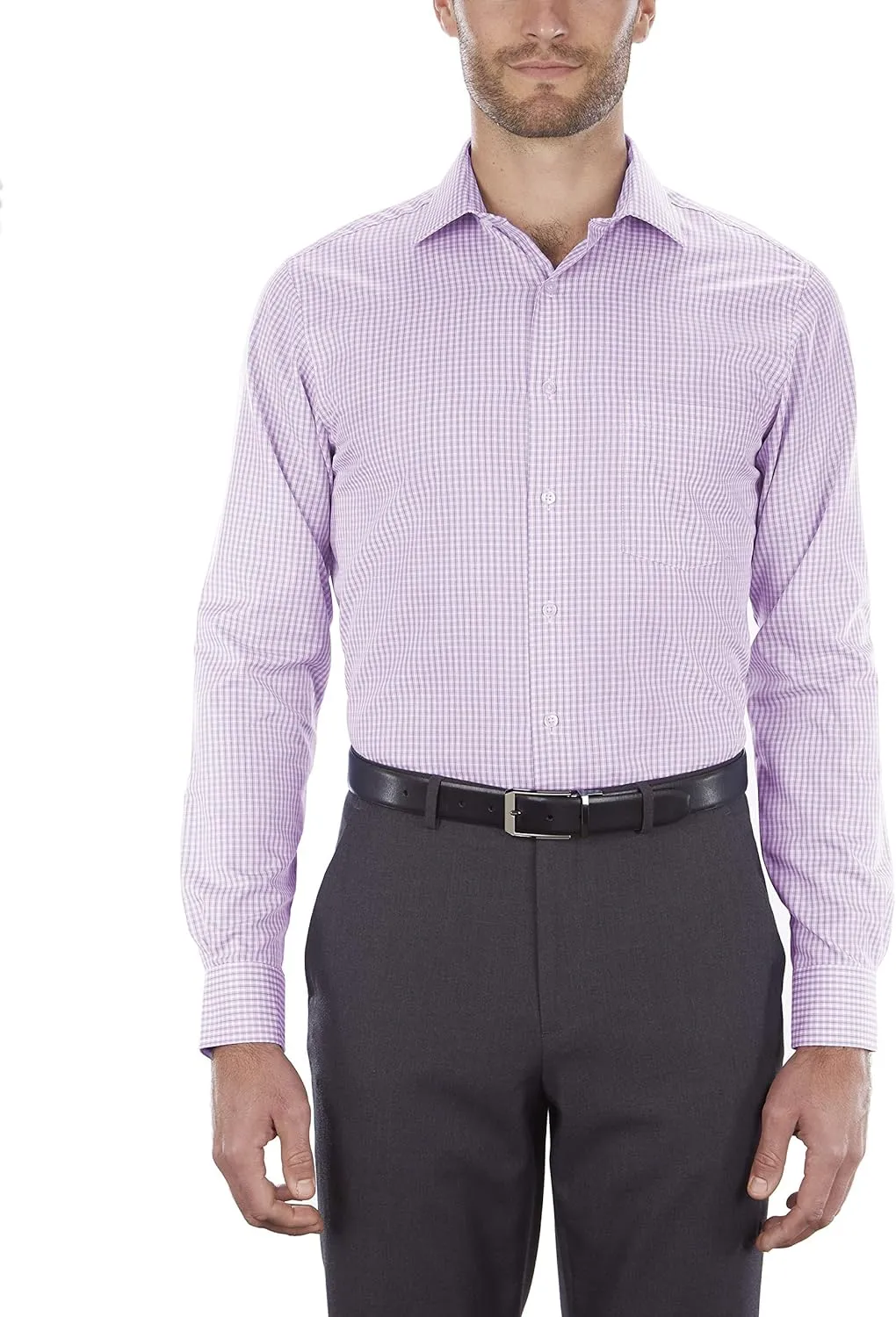 Van Heusen Men's Dress Shirt Regular Fit Flex Collar Check