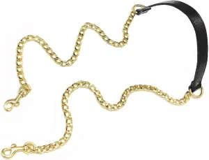 VanEnjoy 18MM Replacement Chain & Genuine Leather Shoulder Crossbody Straps for Handbags Purse Bags -Extended Version(Black)