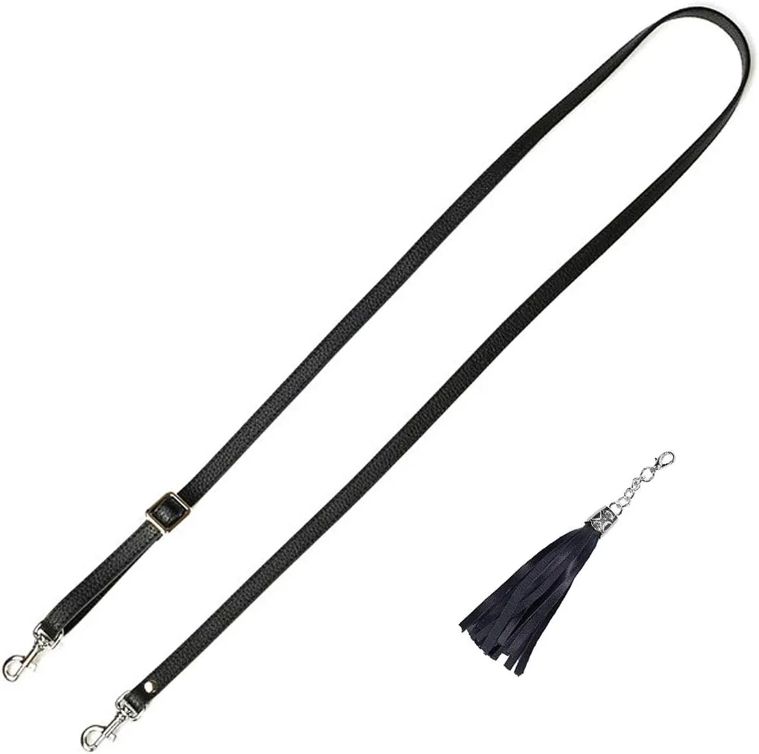 VanEnjoy Adjustable Genuine Leather Crossbody Straps Replacement - Width 1/2“, Length 25”-51”