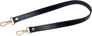 VanEnjoy Full Grain Leather Replacement Strap Shoulder Bag Purse, 0.98 inch Width Gold Hardware(Black)