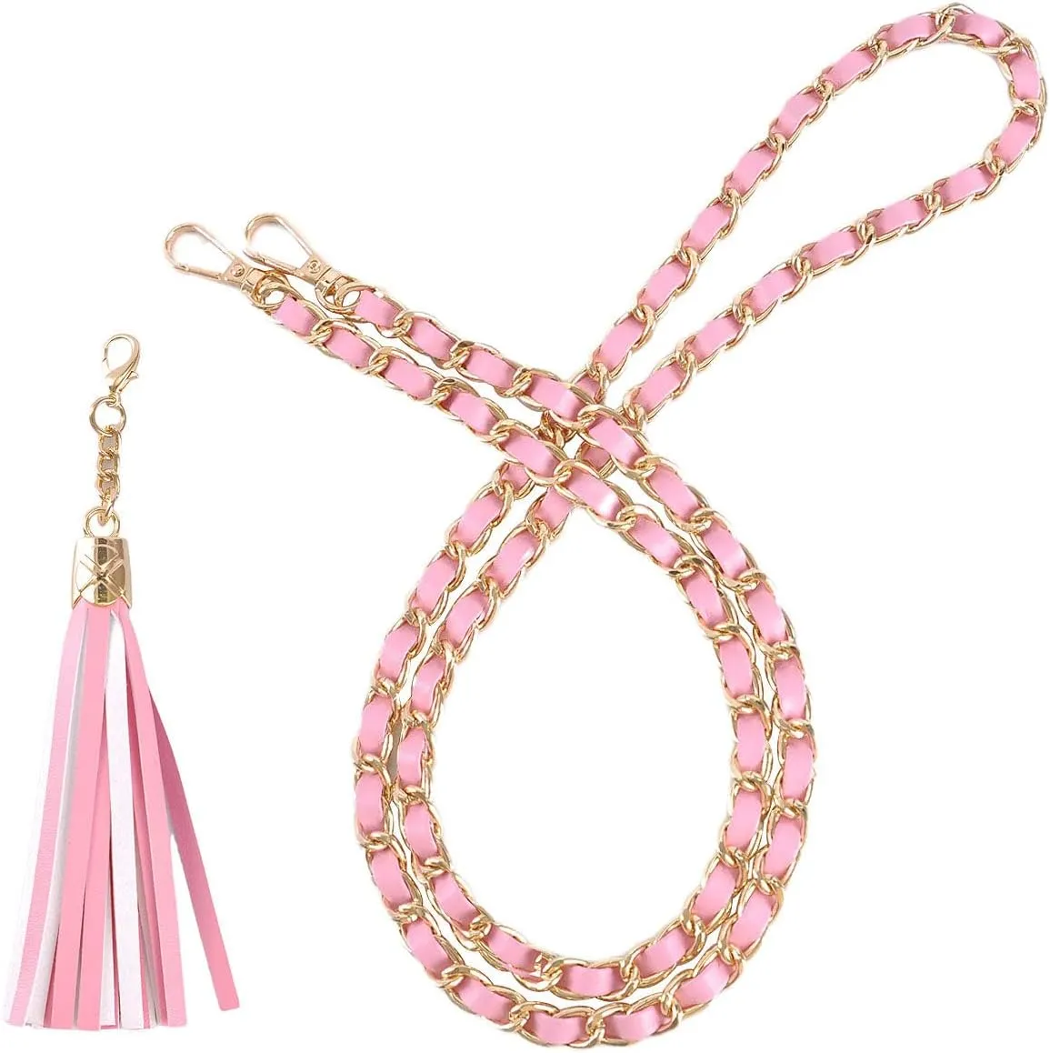 VanEnjoy Purse Chain Strap with Tassel - Microfiber Leather - Replacement for Shoulder Straps for Handbag -47”