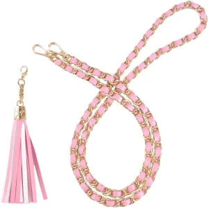 VanEnjoy Purse Chain Strap with Tassel - Microfiber Leather - Replacement for Shoulder Straps for Handbag -47”
