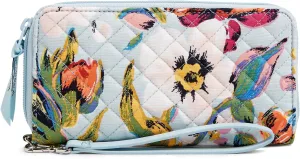 Vera Bradley Women's Cotton Accordion Wristlet with RFID Protection