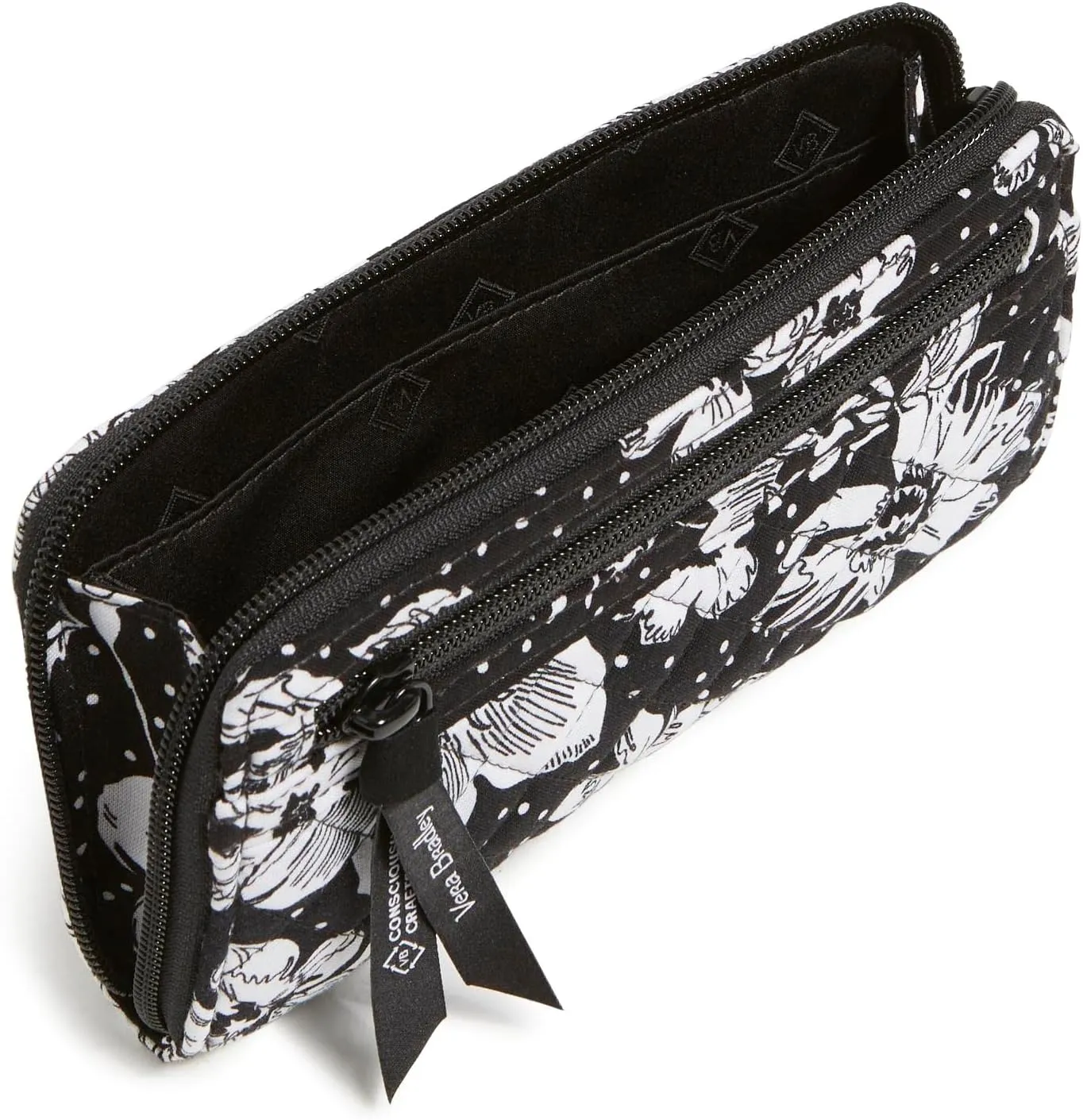 Vera Bradley Women's Cotton Collegiate Front Zip Wristlet with RFID Protection (Multiple Teams Available)
