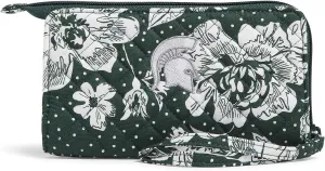 Vera Bradley Women's Cotton Collegiate Front Zip Wristlet with RFID Protection (Multiple Teams Available)