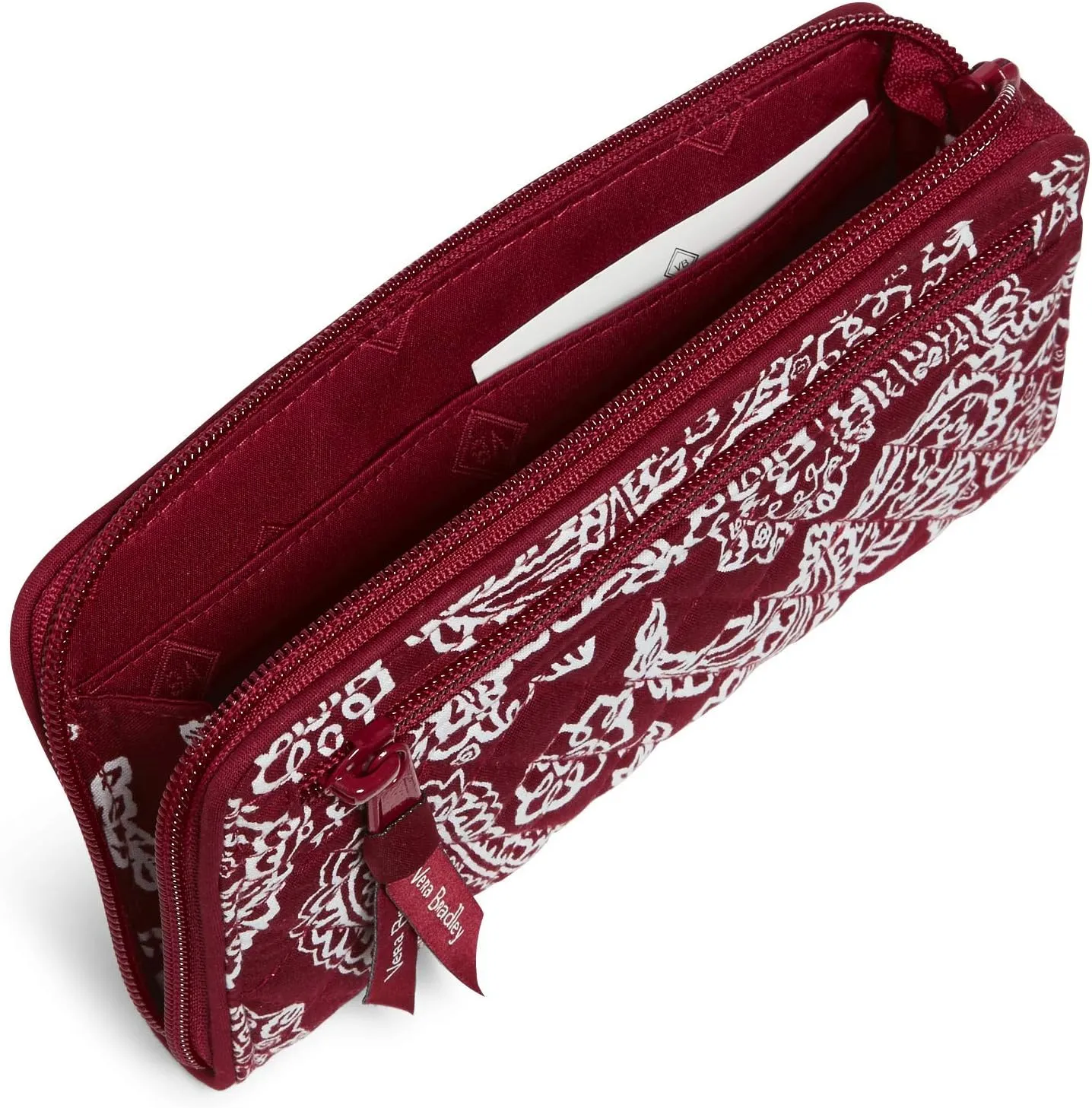 Vera Bradley Women's Cotton Collegiate Front Zip Wristlet with RFID Protection (Multiple Teams Available)