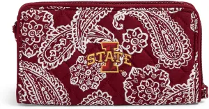 Vera Bradley Women's Cotton Collegiate Front Zip Wristlet with RFID Protection (Multiple Teams Available)