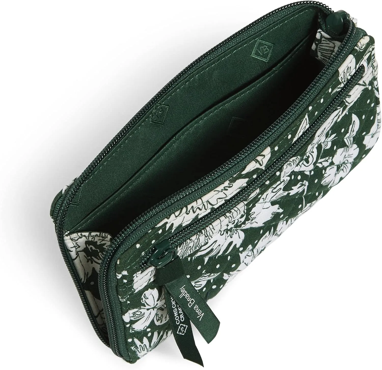 Vera Bradley Women's Cotton Collegiate Front Zip Wristlet with RFID Protection (Multiple Teams Available)
