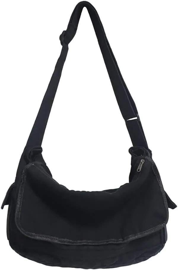 Vintage Canvas Messenger Bag for Men Women Crossbody Bag Satchel Shoulder Bag Harajuku Streetwear