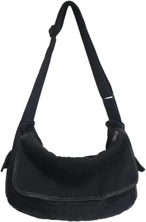 Vintage Canvas Messenger Bag for Men Women Crossbody Bag Satchel Shoulder Bag Harajuku Streetwear